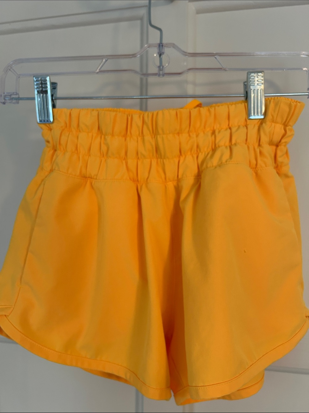 Athleta Girl Sunburst Yellow High-Waist Athletic Shorts Size 8-10